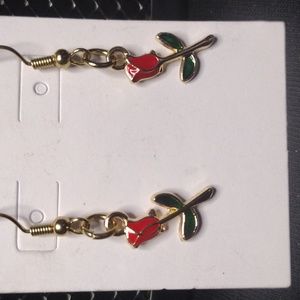 Red 🌹 Rose Earrings